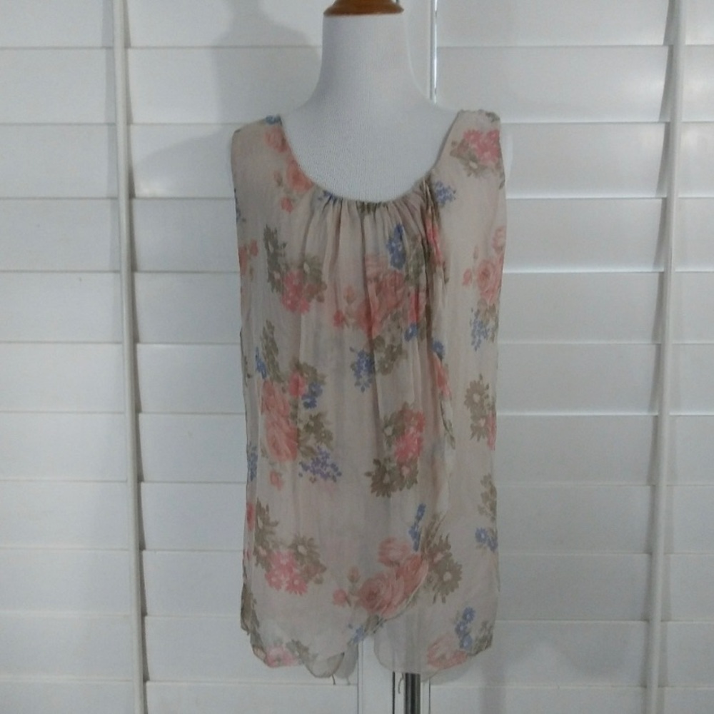 Carina Ricci sleeveless slit open back top S